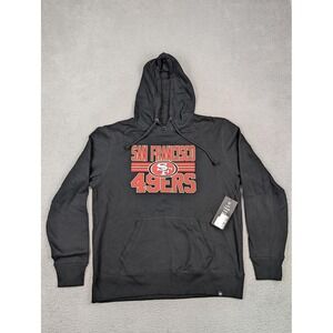 San Francisco 49ers Hoodie‎ Sweatshirt Mens XL Black NFL Football '47 Fleece